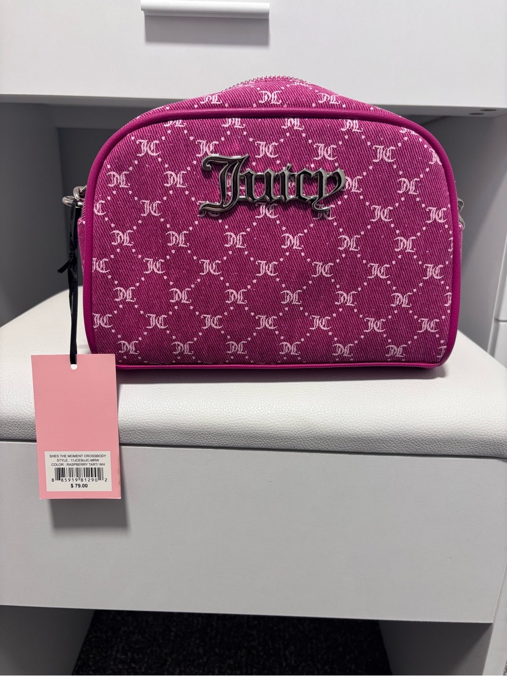 NWT Juicy Couture She is the Moment crossbody bag in Raspberry Tart